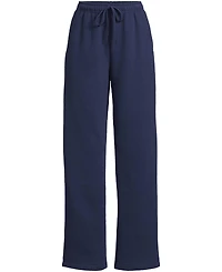 Lands' End Women's Serious Sweats High Rise Relaxed Straight Leg Pants - Set Bottom