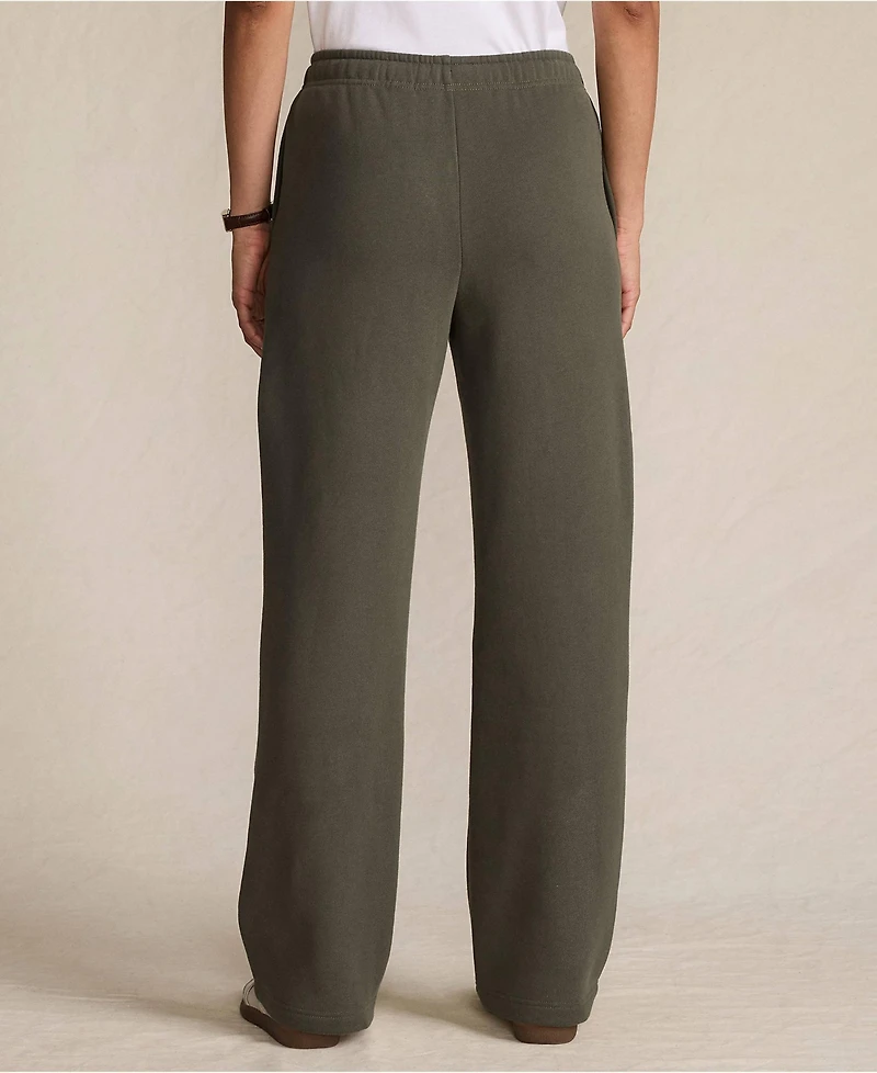 Lands' End Women's Serious Sweats High Rise Relaxed Straight Leg Pants - Set Bottom