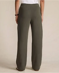 Lands' End Women's Serious Sweats High Rise Relaxed Straight Leg Pants - Set Bottom
