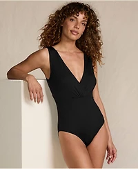 Lands' End Women's Surplice Tie Back One Piece