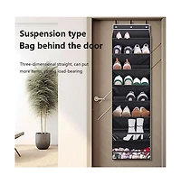 gaomon Over The Door Shoe Organizer, 8 Tier Hanging Shoe Rack with 4 Metal Hook, Deep Pockets Door Hanging Organizer Shoe Storage Holder for Closet Do