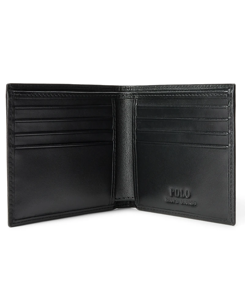 Polo Ralph Lauren Men's Polo Bear Leather Billfold Wallet