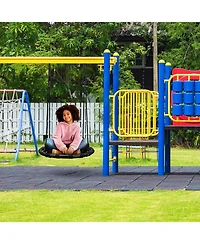Sorbus Fabric Spinner Swing 24 inch diameter black