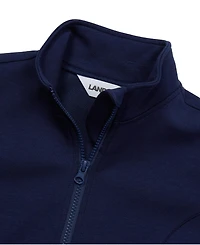 Lands' End Boys Husky Long Sleeve Knit Full Zip Mock Neck Sweatshirt