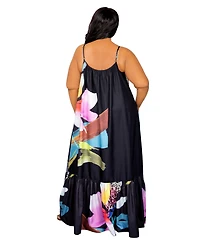 Buxom Couture Women's Floral Voluminous Maxi Dress