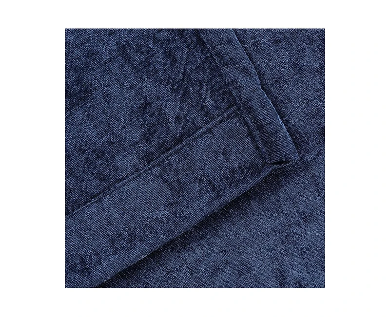 Superior Noor Chenille Semi-Blackout Machine Washable Curtains, Set of 2 Panels