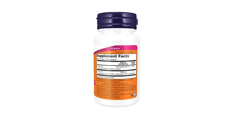 Now Foods Mega D-3 & Mk-7 ,60 Veg Caps
