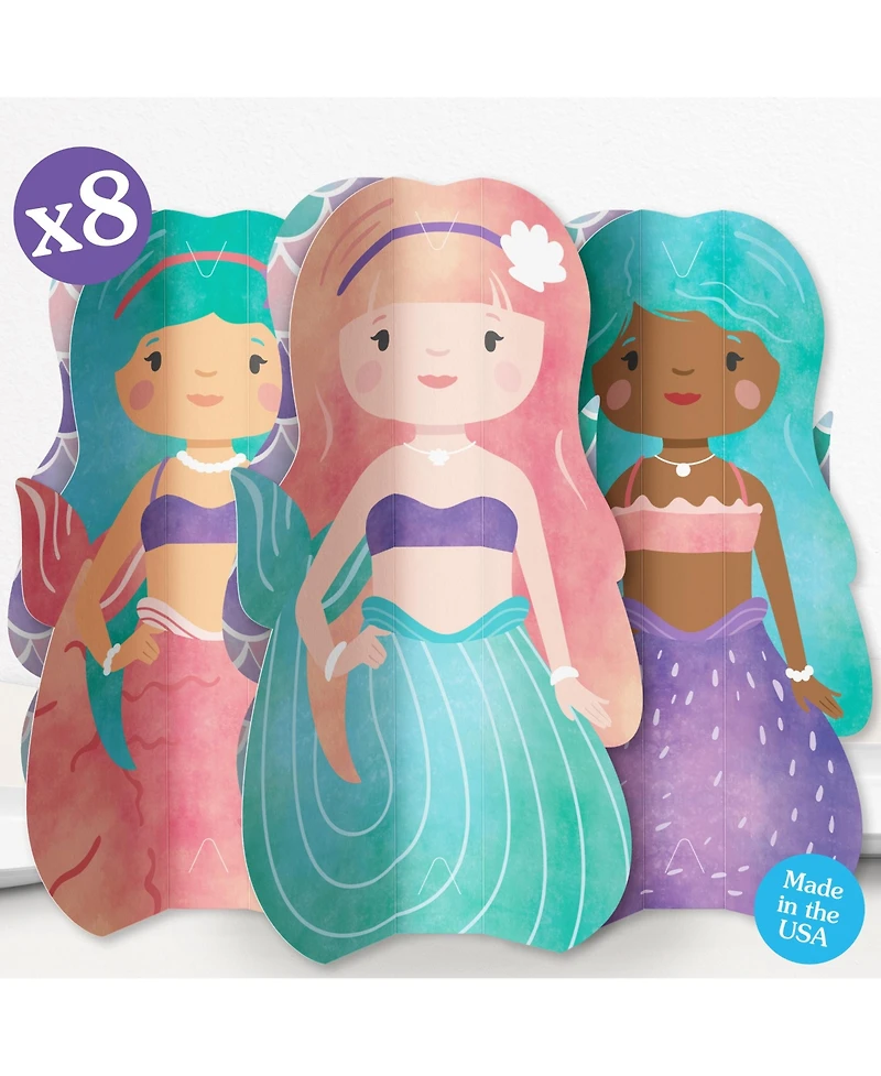 Big Dot of Happiness Freestanding 3D Mermaid Centerpiece Table Decorations