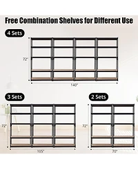 gaomon Heavy Duty Storage Shelves, 5-Tier Adjustable Garage Shelving Unit, Metal Storage Utility Rack Shelf for Warehouse, Pantry, Kitchen, Basement,