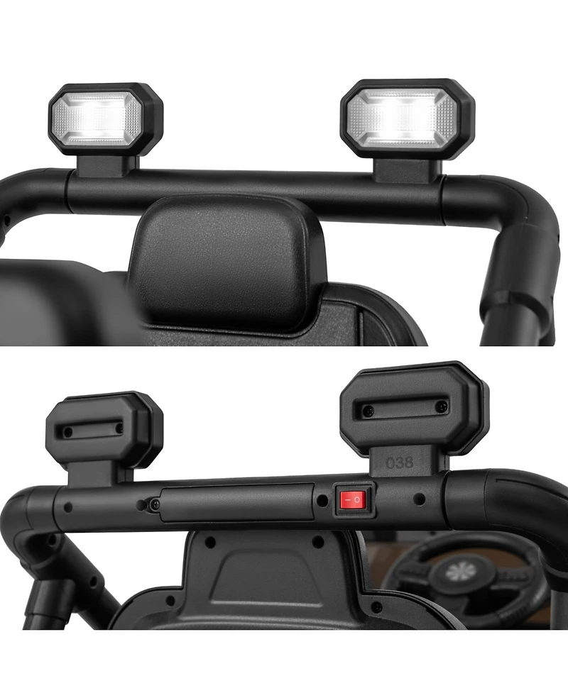 Akiudex 12V Kids Ride On Truck with Remote Control, Led Lights and Music