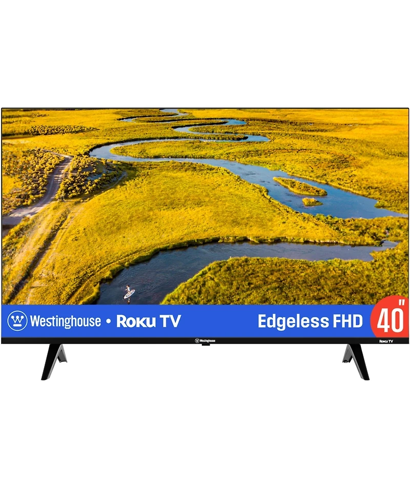Westinghouse 40" Roku Smart Tv – 1080p Full Hd Led with Wi-Fi, Flat Screen Compatible with Apple HomeKit, Alexa, Google Assistant
