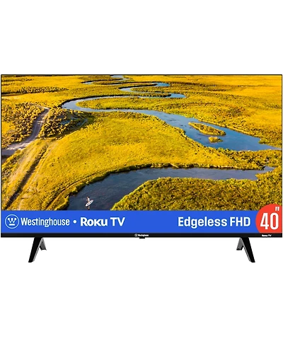 Westinghouse 40" Roku Smart Tv – 1080p Full Hd Led with Wi-Fi, Flat Screen Compatible with Apple HomeKit, Alexa, Google Assistant