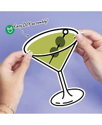 Big Dot of Happiness A Tini Bit Older Garland Banner, 30 Feet Cord, 15 Double-Sided Martini Glasses