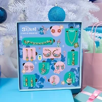Disney Stitch Jewelry Advent Gift Set: Earrings, Necklace, Bracelet & Charms Mix & Match Christmas Calendar Box Collection