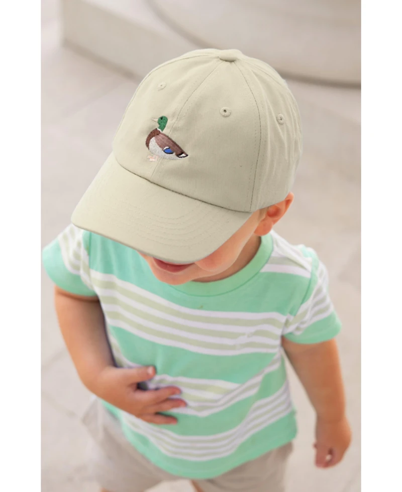 Bits & Bows Boys' Mallard Baseball Hat Khaki