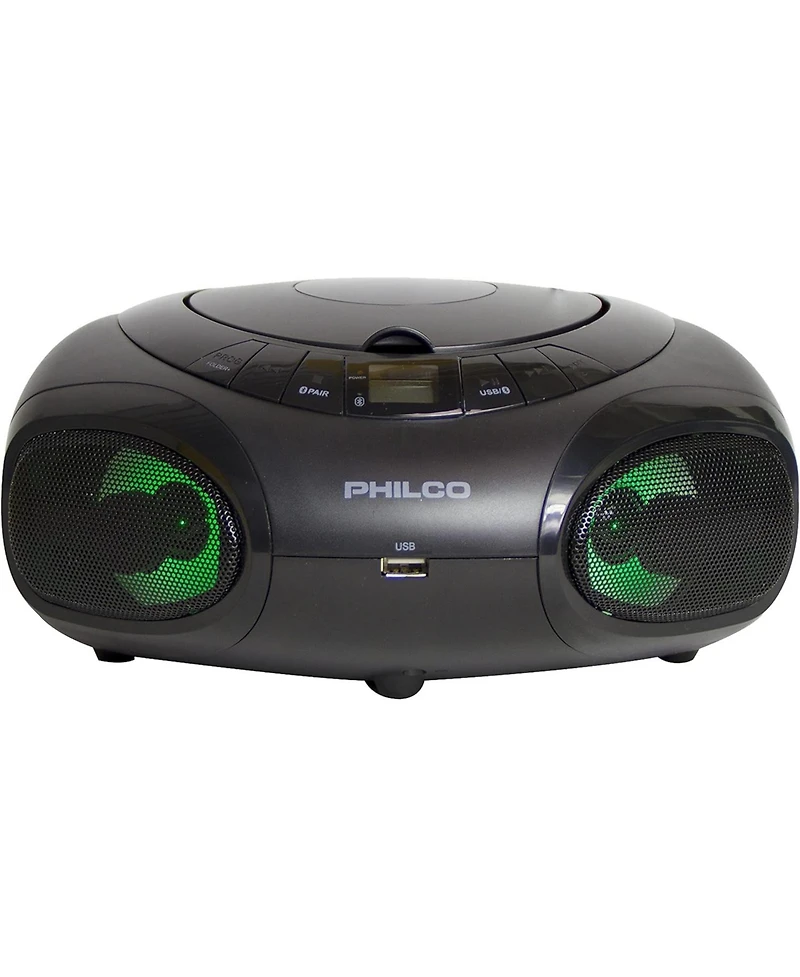 Philco Cd Player Boombox with Bluetooth, Am/Fm Radio, Portable Cd Players for Home, Dynamic Light Display