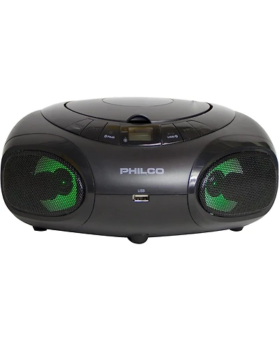 Philco Cd Player Boombox with Bluetooth, Am/Fm Radio, Portable Cd Players for Home, Dynamic Light Display