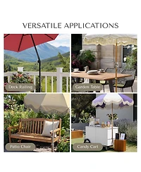 LAGarden 2 Pack Portable Deck Umbrella Mount Clamp Stand Holder for Outdoor Balcony Railing Bench Fence Mobile Cart