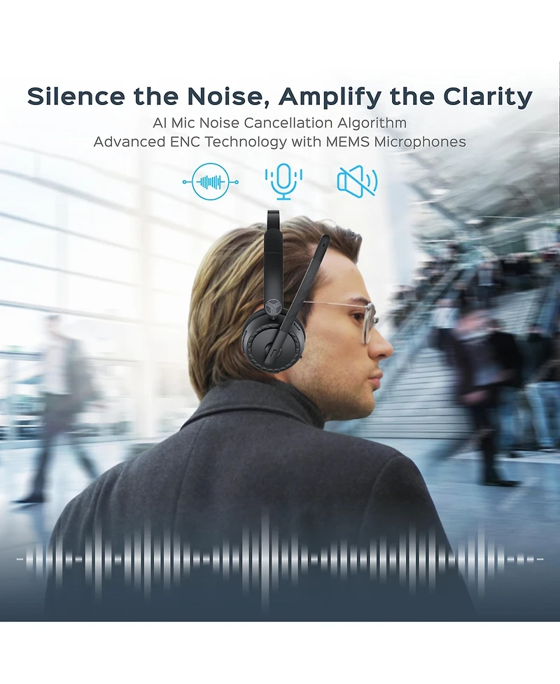 Treblab C7-Pro Wireless Bluetooth Headset