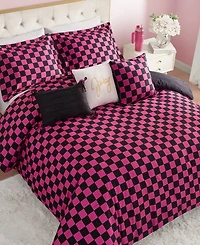Juicy Couture Checkerboard Reversible 5-Pc. Comforter Set, Twin/Twin Xl