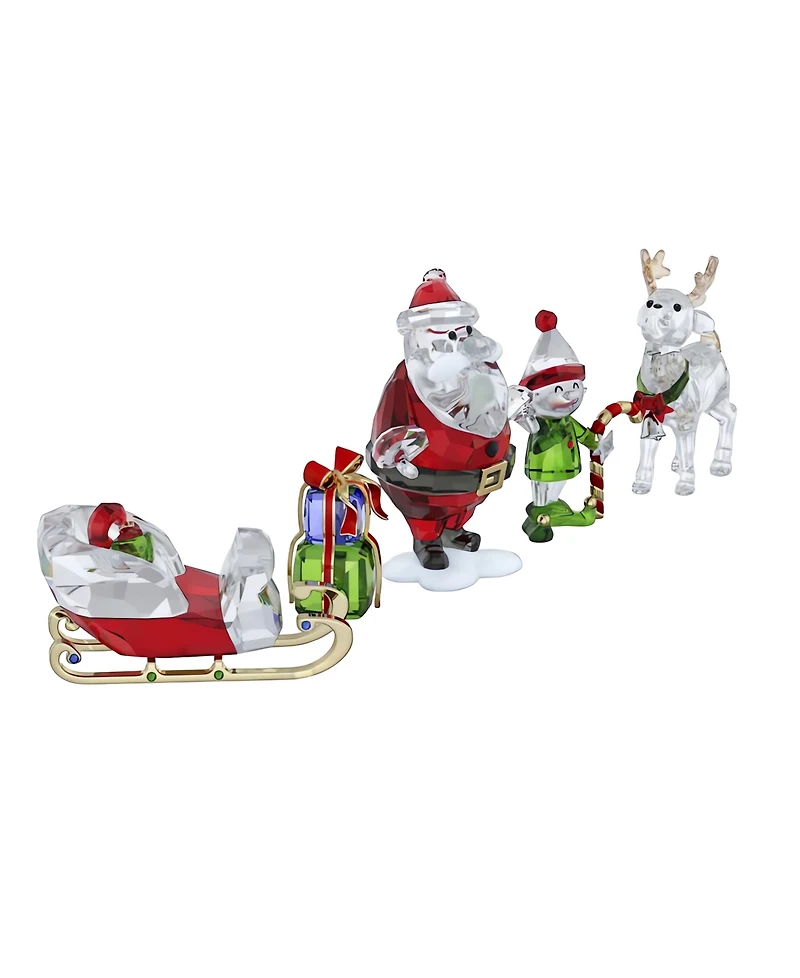 Swarovski Holiday Cheers Santa Story Figurine Set
