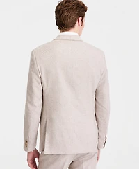 Kenneth Cole Reaction Men's Check Slim-Fit Techni-Cole Suit Separates Jacket