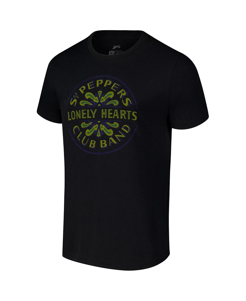 Section 119 Men's and Women's Black The Beatles Sgt. Peppers Lonely Hearts Club Band Eco Tri-Blend T-Shirt
