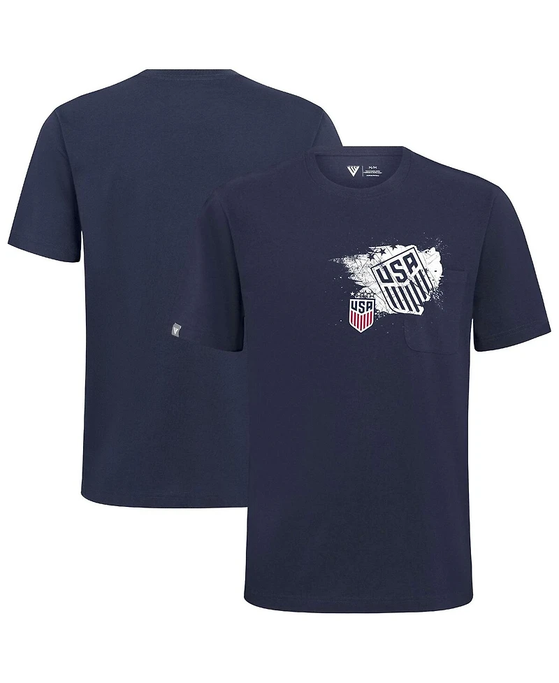 LevelWear Men's Navy Uswnt Focal Blasted T-Shirt