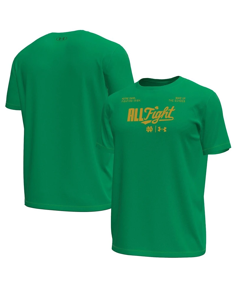 Under Armour Men's Kelly Green Notre Dame Fighting Irish All Fight Tech Stretch T-Shirt