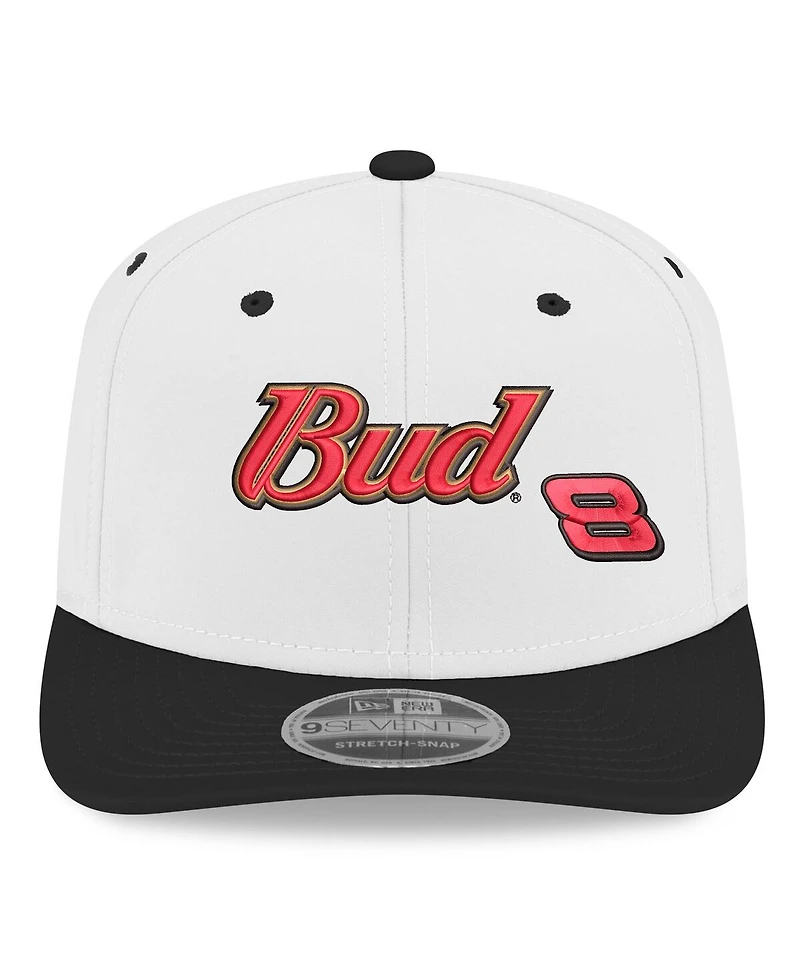 New Era Men's White Dale Earnhardt Jr. Budweiser 9SEVENTY Stretch-Snap Hat