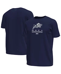 Under Armour Men's Navy Midshipmen Stack Stretch Performance T-Shirt