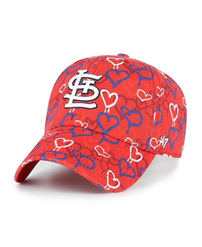 '47 Brand Big Girls Red St. Louis Cardinals Mural Clean Up Adjustable Hat