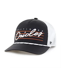 '47 Brand Men's Black Baltimore Orioles Brrr Downburst Mesh Hitch Adjustable Hat