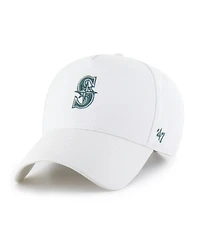 '47 Brand Men's White Seattle Mariners Foundational Pinch Offside Adjustable Hat