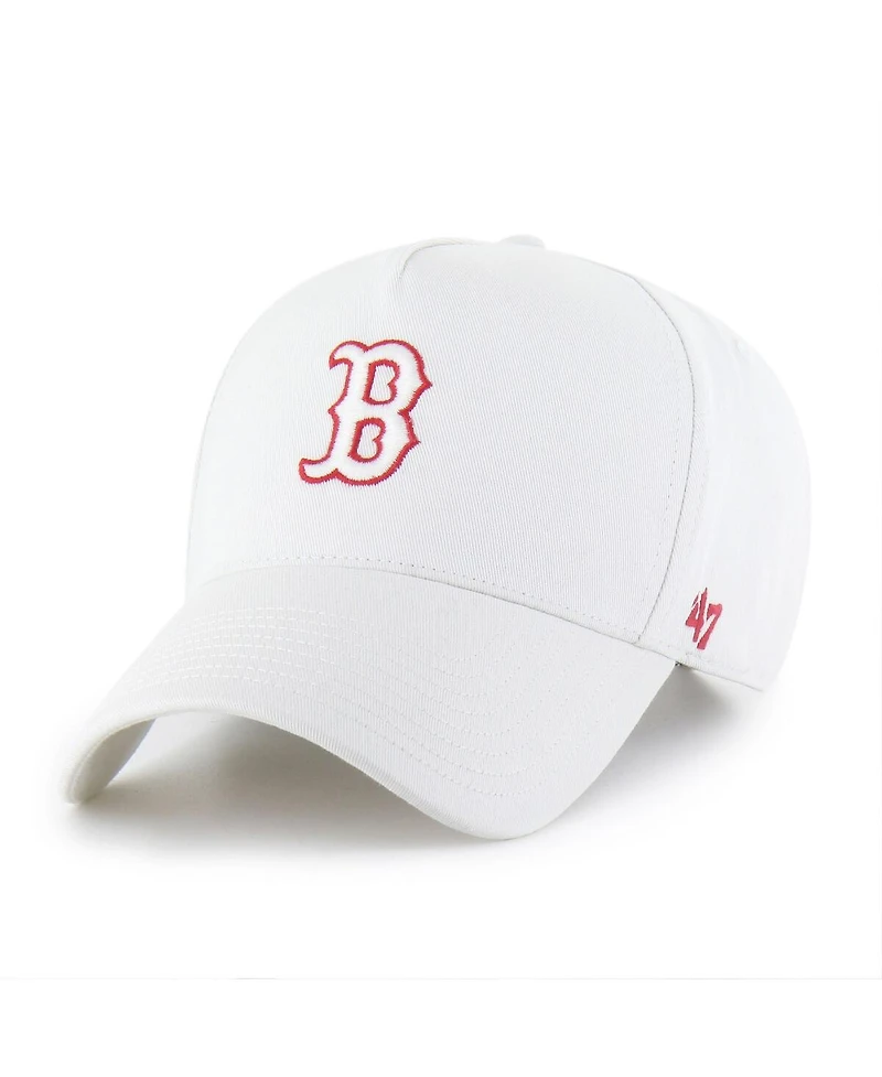 '47 Brand Men's White Boston Red Sox Foundational Pinch Offside Adjustable Hat