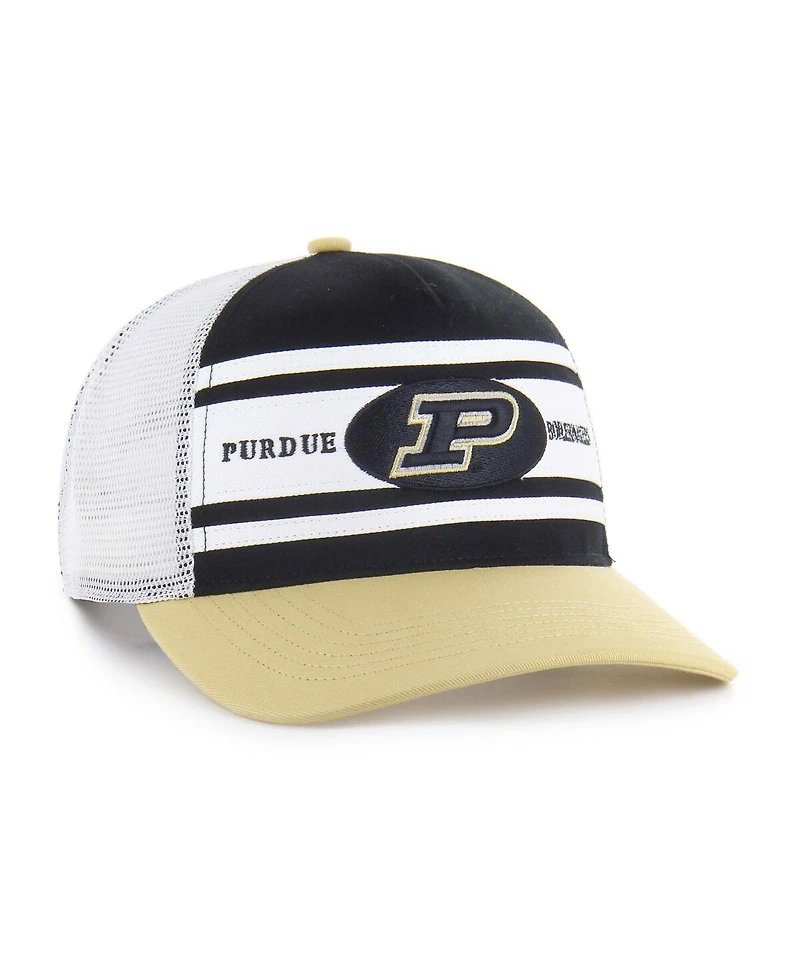 '47 Brand Big Boys and Girls Black/Gold Purdue Boilermakers Super Stripe Hitch Adjustable Trucker Hat