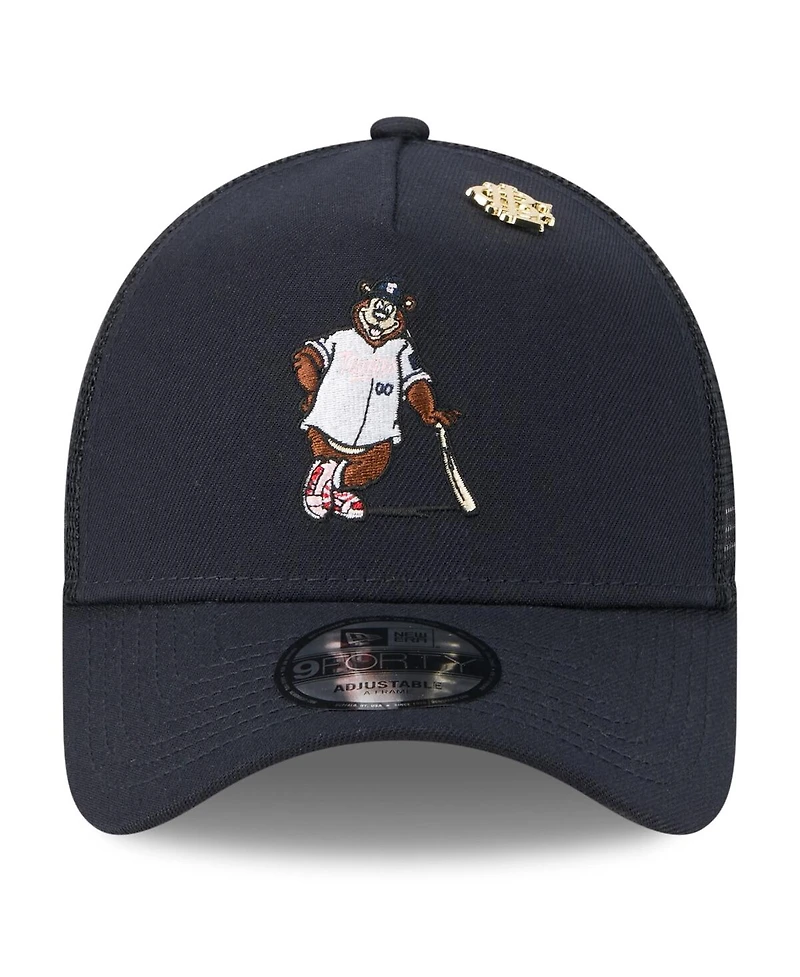 New Era Men's Navy Minnesota Twins 2025 Big League Chew A-Frame 9FORTY Adjustable Trucker Hat