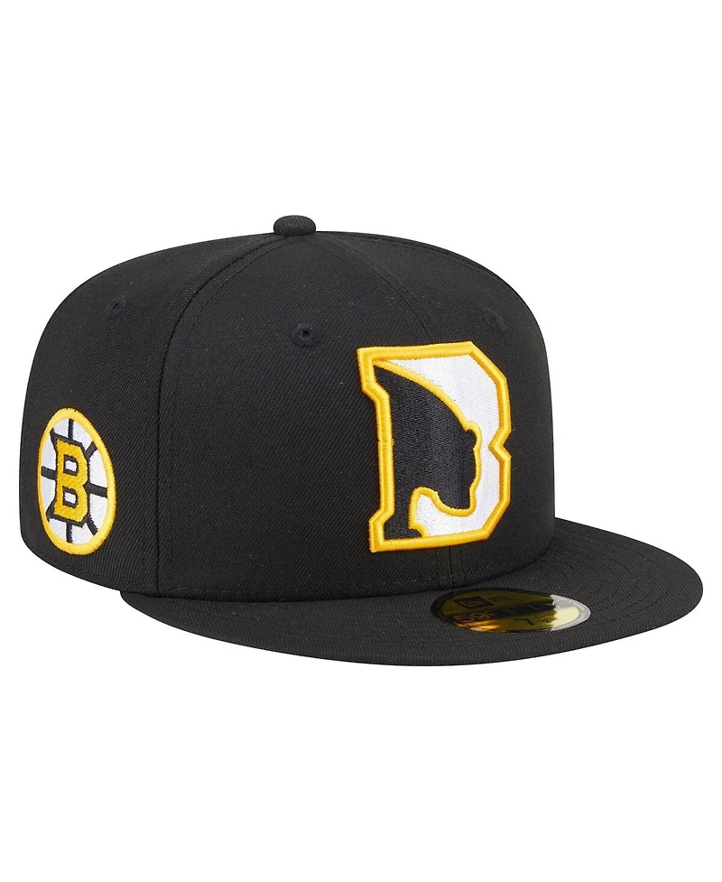New Era Men's Black Boston Bruins Deceptor 59FIFTY Fitted Hat