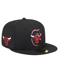 New Era Men's Black Chicago Bulls Deceptor 59FIFTY Fitted Hat