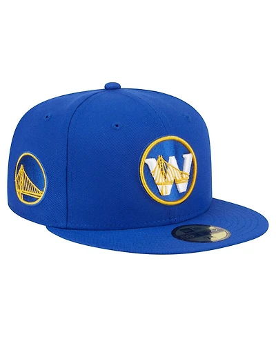 New Era Men's Royal Golden State Warriors Deceptor 59FIFTY Fitted Hat