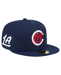 New Era Men's Navy La Clippers Deceptor 59FIFTY Fitted Hat