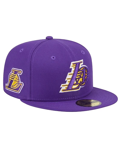 New Era Men's Purple Los Angeles Lakers Deceptor 59FIFTY Fitted Hat
