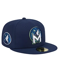 New Era Men's Navy Minnesota Timberwolves Deceptor 59FIFTY Fitted Hat