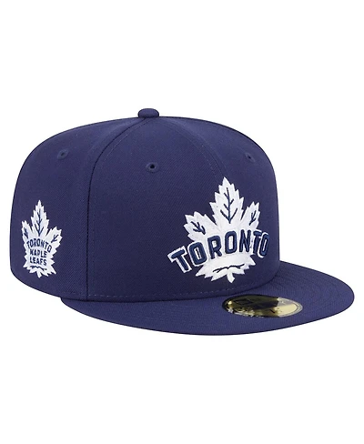 New Era Men's Navy Toronto Maple Leaf's Deceptor 59FIFTY Fitted Hat