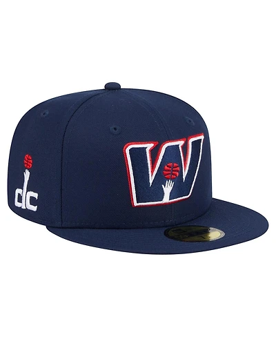 New Era Men's Navy Washington Wizards Deceptor 59FIFTY Fitted Hat