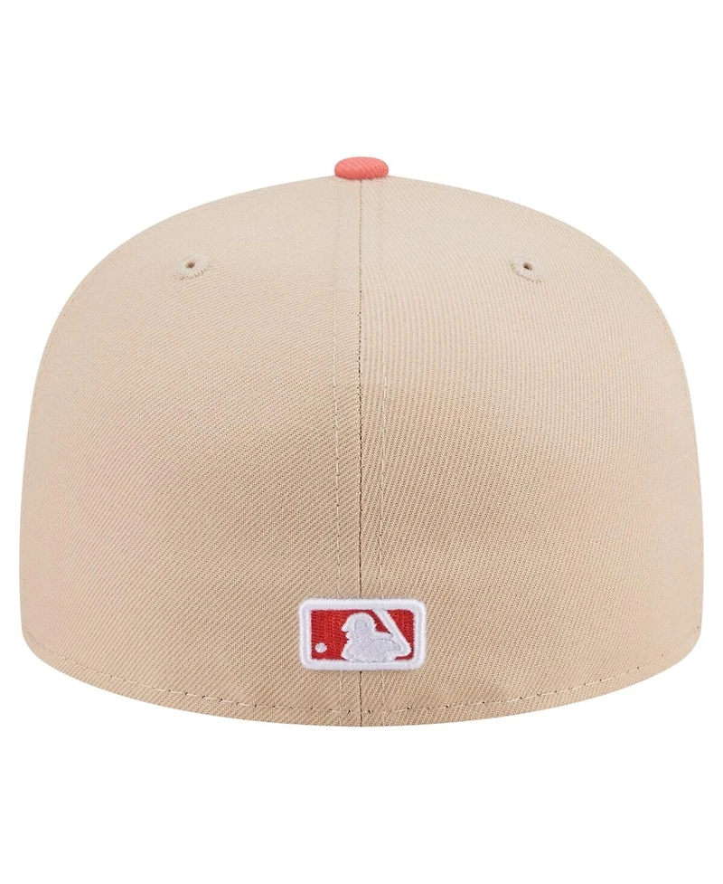 New Era Men's /Light Beige York Yankees Two-Tone Color Pack A-Frame 59FIFTY Fitted Hat