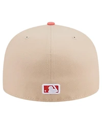 New Era Men's /Light Beige York Yankees Two-Tone Color Pack A-Frame 59FIFTY Fitted Hat
