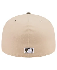 New Era Men's Light Beige/Olive Washington Nationals Two-Tone Color Pack A-Frame 59FIFTY Fitted Hat