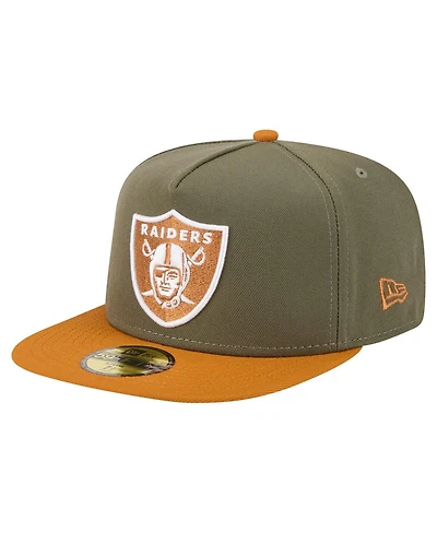 New Era Men's Olive/Brown Las Vegas Raiders Color Pack A-Frame 59FIFTY Fitted Hat