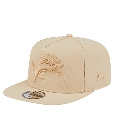 New Era Men's Light Beige Detroit Lions Color Pack A-Frame 9FIFTY Snapback Hat